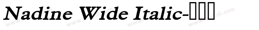 Nadine Wide Italic字体转换